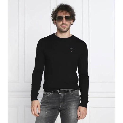 Aeronautica Militare Wełniany sweter | Regular Fit ze sklepu Gomez Fashion Store w kategorii Swetry męskie - zdjęcie 184326835