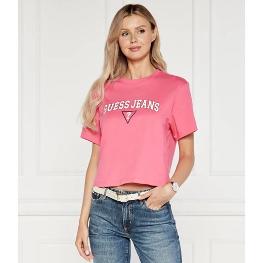 Guess Jeans T-shirt BOXY | Cropped Fit ze sklepu Gomez Fashion Store w kategorii Bluzki damskie - zdjęcie 184326885