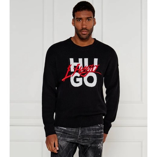 HUGO Sweter Semou | Loose fit ze sklepu Gomez Fashion Store w kategorii Swetry męskie - zdjęcie 184327099