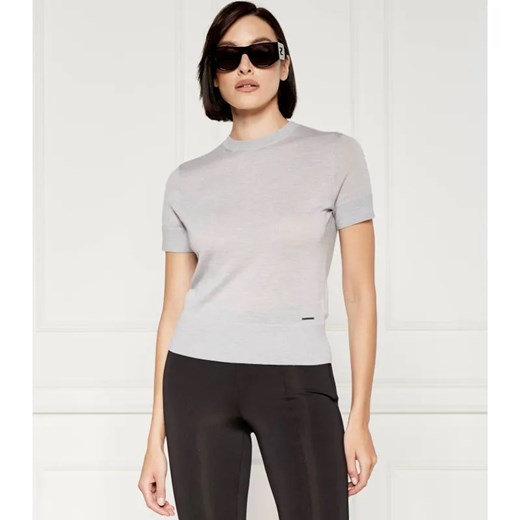 Calvin Klein Wełniana bluzka | Slim Fit ze sklepu Gomez Fashion Store w kategorii Bluzki damskie - zdjęcie 184327179