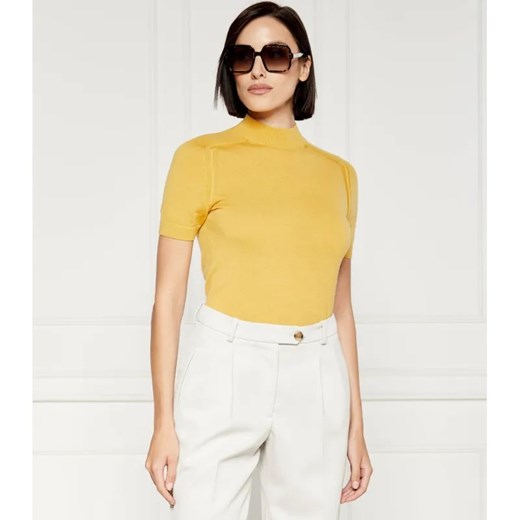 Calvin Klein Wełniany sweter MERINO | Slim Fit ze sklepu Gomez Fashion Store w kategorii Swetry damskie - zdjęcie 184327348