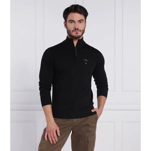 Aeronautica Militare Wełniany sweter | Regular Fit ze sklepu Gomez Fashion Store w kategorii Swetry męskie - zdjęcie 184327456
