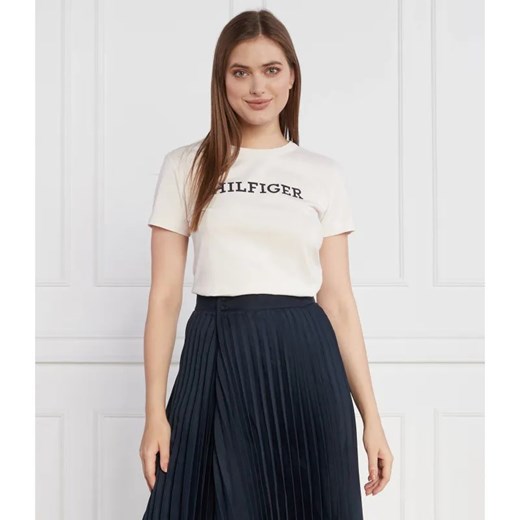 Tommy Hilfiger T-shirt MONOTYPE PRINT C-NK SS | Slim Fit Tommy Hilfiger XS Gomez Fashion Store wyprzedaż