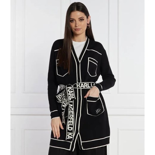 Karl Lagerfeld Kardigan | Relaxed fit | z dodatkiem wełny ze sklepu Gomez Fashion Store w kategorii Swetry damskie - zdjęcie 184327605