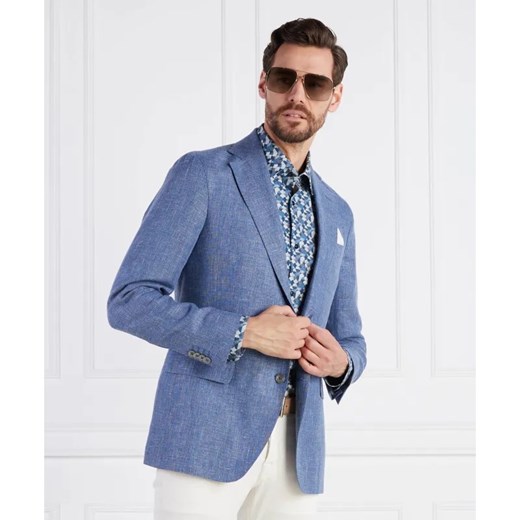 Oscar Jacobson Marynarka Fogerty Blazer | Regular Fit | z dodatkiem lnu ze sklepu Gomez Fashion Store w kategorii Marynarki męskie - zdjęcie 184327819