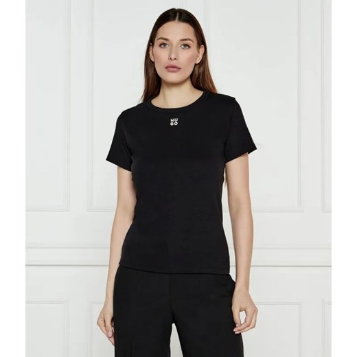 HUGO T-shirt Deloris | Regular Fit ze sklepu Gomez Fashion Store w kategorii Bluzki damskie - zdjęcie 184327976