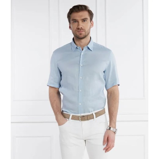 BOSS BLACK Lniana koszula S-LIAM-ken | Regular Fit ze sklepu Gomez Fashion Store w kategorii Koszule męskie - zdjęcie 184328075