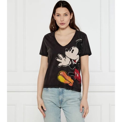 Desigual T-shirt MICKEY MOUSE JOKER | DESIGUAL X DISNEY | Regular Fit ze sklepu Gomez Fashion Store w kategorii Bluzki damskie - zdjęcie 184328199