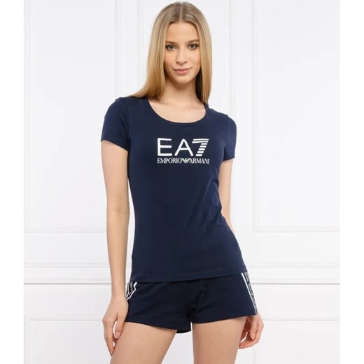 EA7 T-shirt | Slim Fit ze sklepu Gomez Fashion Store w kategorii Bluzki damskie - zdjęcie 184328268