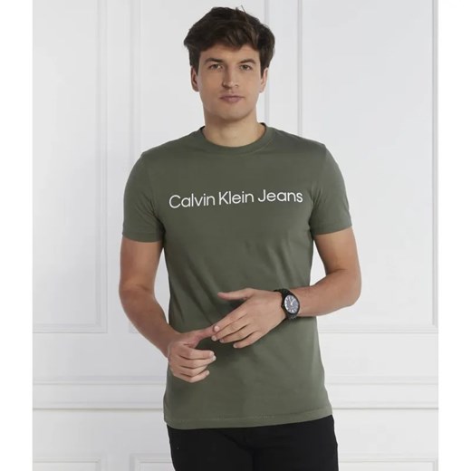 Calvin Klein Jeans T-shirt INSTITUTIONAL LOGO | Slim Fit ze sklepu Gomez Fashion Store w kategorii T-shirty męskie - zdjęcie 184328745