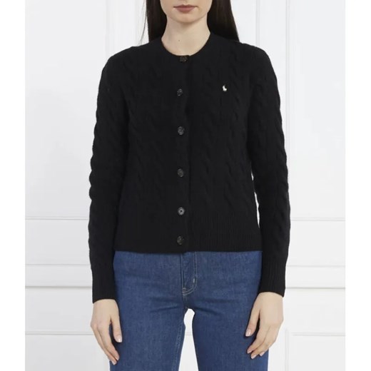 POLO RALPH LAUREN Wełniany kardigan | Regular Fit | z dodatkiem kaszmiru ze sklepu Gomez Fashion Store w kategorii Swetry damskie - zdjęcie 184328818