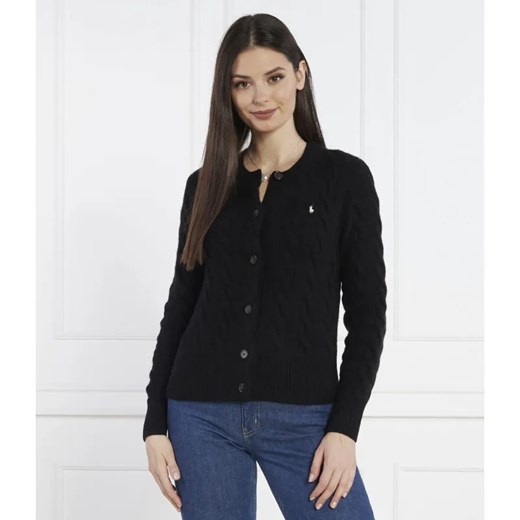 POLO RALPH LAUREN Wełniany kardigan | Regular Fit | z dodatkiem kaszmiru ze sklepu Gomez Fashion Store w kategorii Swetry damskie - zdjęcie 184328819