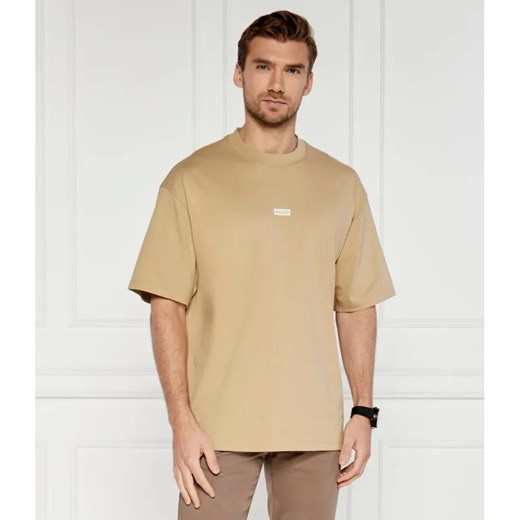 Hugo Blue T-shirt Nalono | Relaxed fit ze sklepu Gomez Fashion Store w kategorii T-shirty męskie - zdjęcie 184328858
