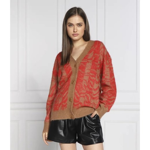 HUGO Kardigan Sameedia | Loose fit | z dodatkiem wełny ze sklepu Gomez Fashion Store w kategorii Swetry damskie - zdjęcie 184328879