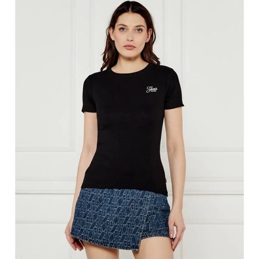 Guess Jeans T-shirt EMBRO | Slim Fit ze sklepu Gomez Fashion Store w kategorii Bluzki damskie - zdjęcie 184328936