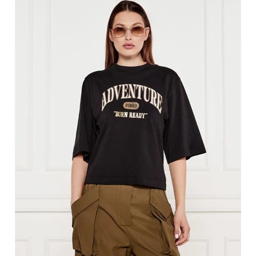 Pinko T-shirt Adventure | Loose fit ze sklepu Gomez Fashion Store w kategorii Bluzki damskie - zdjęcie 184329005