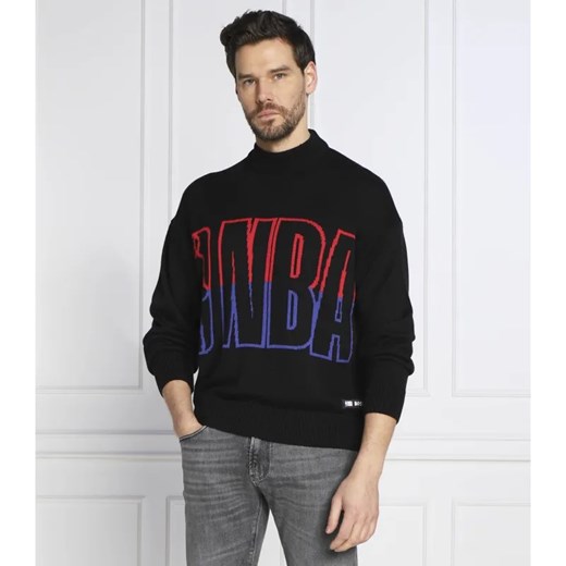 BOSS ORANGE Sweter BOSS X NBA | Regular Fit | z dodatkiem wełny ze sklepu Gomez Fashion Store w kategorii Swetry męskie - zdjęcie 184329159