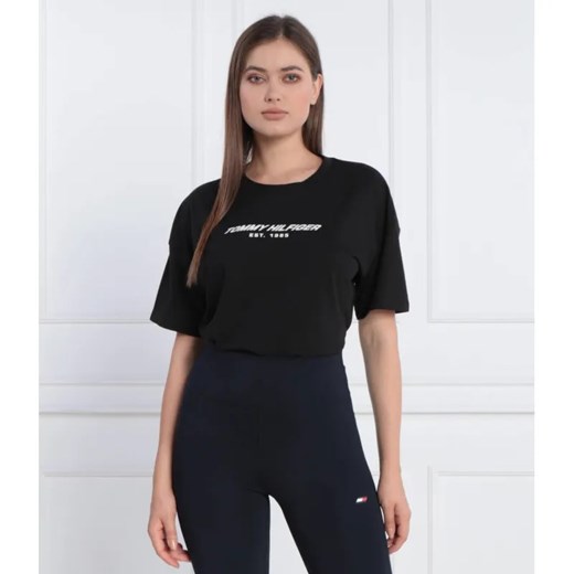 Tommy Sport T-shirt | Cropped Fit ze sklepu Gomez Fashion Store w kategorii Bluzki damskie - zdjęcie 184329197