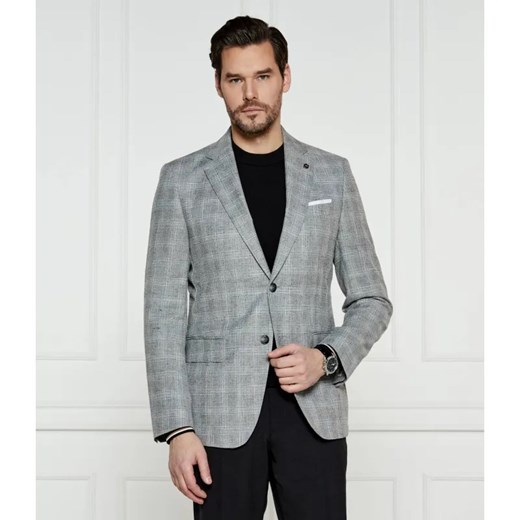 BOSS BLACK Wełniana marynarka H-Hutson-233 | Slim Fit | z dodatkiem lnu ze sklepu Gomez Fashion Store w kategorii Marynarki męskie - zdjęcie 184329265