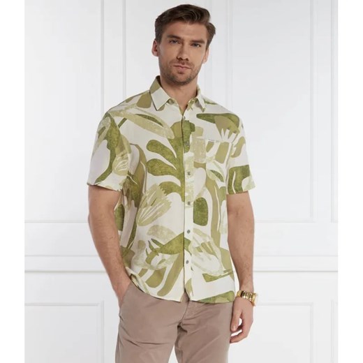 GUESS Lniana koszula SS COLLIN INSIDE PRI | Regular Fit Guess XXL okazyjna cena Gomez Fashion Store
