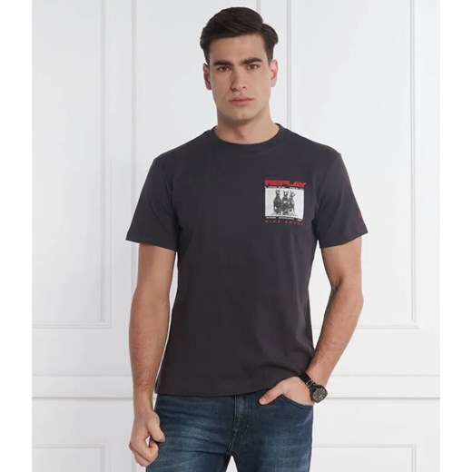 Replay T-shirt | Regular Fit ze sklepu Gomez Fashion Store w kategorii T-shirty męskie - zdjęcie 184329328