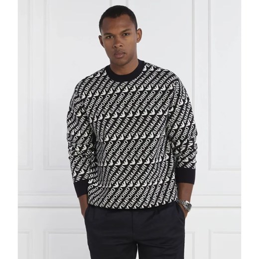 Emporio Armani Sweter PULLOVER | Regular Fit | z dodatkiem wełny ze sklepu Gomez Fashion Store w kategorii Swetry męskie - zdjęcie 184329387
