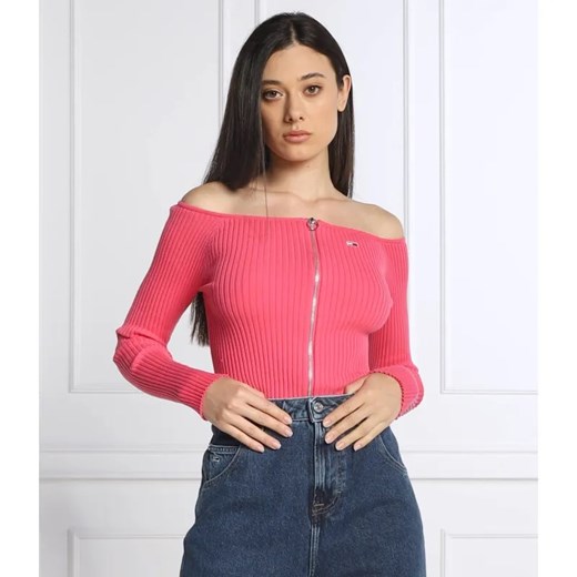 Tommy Jeans Kardigan | Cropped Fit ze sklepu Gomez Fashion Store w kategorii Swetry damskie - zdjęcie 184329477