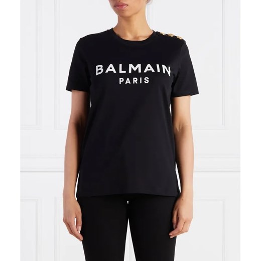 Balmain T-shirt PRINTED | Regular Fit ze sklepu Gomez Fashion Store w kategorii Bluzki damskie - zdjęcie 184329718