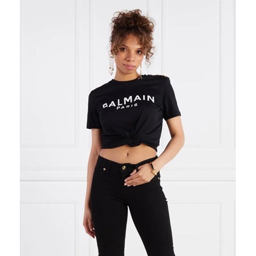 Balmain T-shirt | Regular Fit ze sklepu Gomez Fashion Store w kategorii Bluzki damskie - zdjęcie 184329719