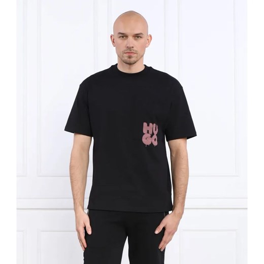 HUGO T-shirt Dampato | Regular Fit ze sklepu Gomez Fashion Store w kategorii T-shirty męskie - zdjęcie 184329839