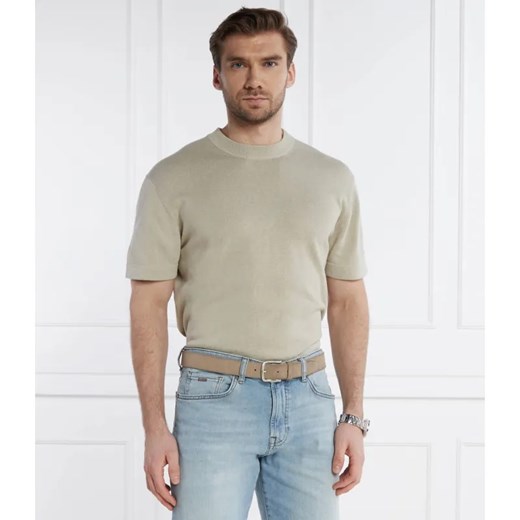 BOSS ORANGE Sweter Kruccio | Regular Fit | z dodatkiem lnu ze sklepu Gomez Fashion Store w kategorii Swetry męskie - zdjęcie 184330039