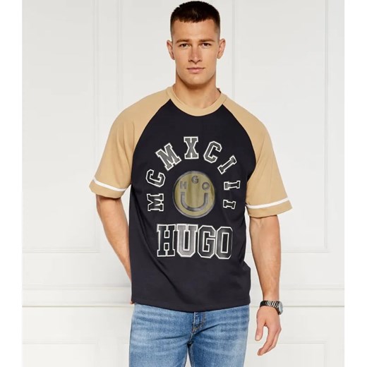 Hugo Blue T-shirt Nacamos | Relaxed fit ze sklepu Gomez Fashion Store w kategorii T-shirty męskie - zdjęcie 184330078