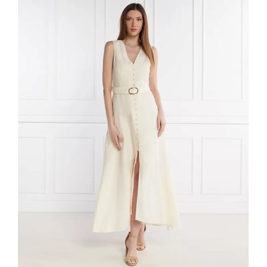 TWINSET Sukienka z paskiem | z dodatkiem lnu ze sklepu Gomez Fashion Store w kategorii Sukienki - zdjęcie 184330517