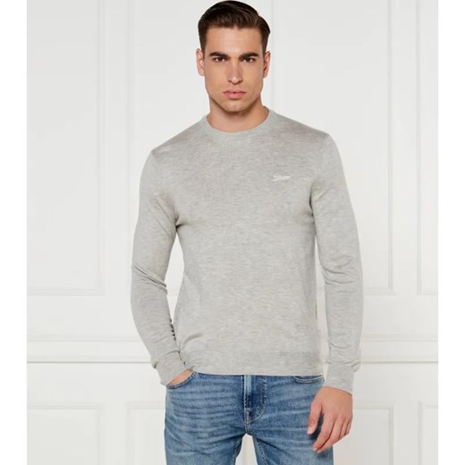 GUESS Sweter DANIEL | Regular Fit | z dodatkiem jedwabiu ze sklepu Gomez Fashion Store w kategorii Swetry męskie - zdjęcie 184330576