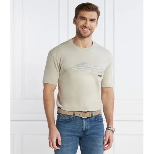 BOSS GREEN T-shirt Tee Titanium | Regular Fit ze sklepu Gomez Fashion Store w kategorii T-shirty męskie - zdjęcie 184330598