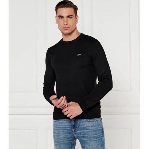 GUESS Sweter DANIEL | Regular Fit | z dodatkiem jedwabiu ze sklepu Gomez Fashion Store w kategorii Swetry męskie - zdjęcie 184330756