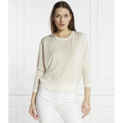 Liu Jo Wełniany sweter | Regular Fit | z dodatkiem kaszmiru ze sklepu Gomez Fashion Store w kategorii Swetry damskie - zdjęcie 184330826