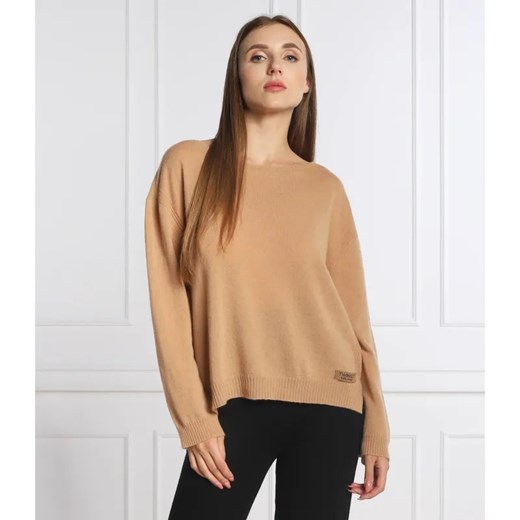 TWINSET Wełniany sweter | Regular Fit | z dodatkiem kaszmiru ze sklepu Gomez Fashion Store w kategorii Swetry damskie - zdjęcie 184330936