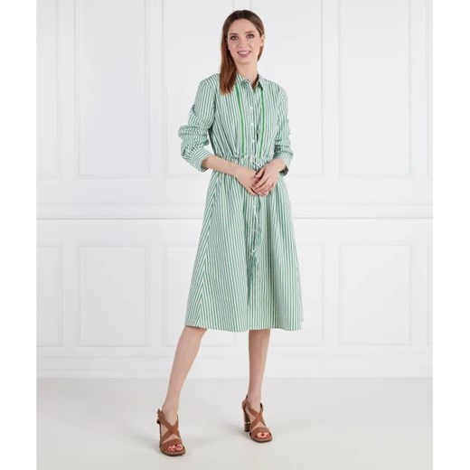 Tommy Hilfiger Sukienka ORG CO STRIPE MIDI SHIRT-DRESS ze sklepu Gomez Fashion Store w kategorii Sukienki - zdjęcie 184331108