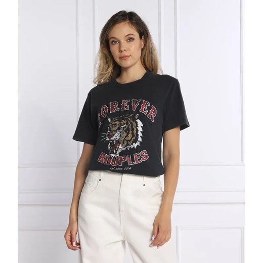 The Kooples T-shirt | Regular Fit ze sklepu Gomez Fashion Store w kategorii Bluzki damskie - zdjęcie 184331466