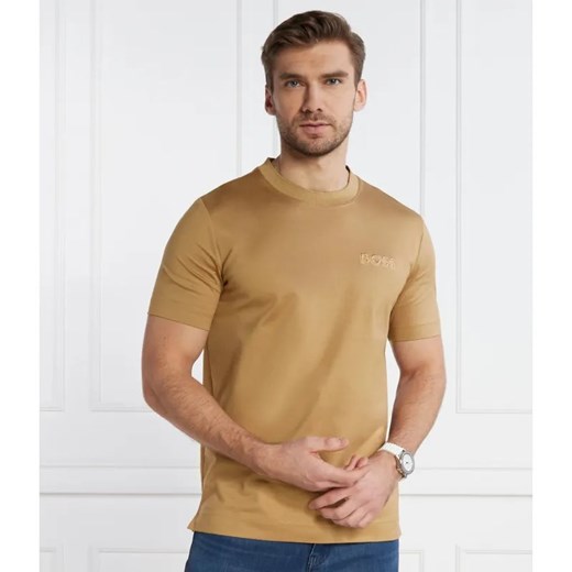 BOSS BLACK T-shirt Tiburt | Regular Fit | mercerised ze sklepu Gomez Fashion Store w kategorii T-shirty męskie - zdjęcie 184331546