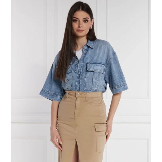 DONDUP - made in Italy Jeansowa koszula | Oversize fit ze sklepu Gomez Fashion Store w kategorii Koszule damskie - zdjęcie 184331637