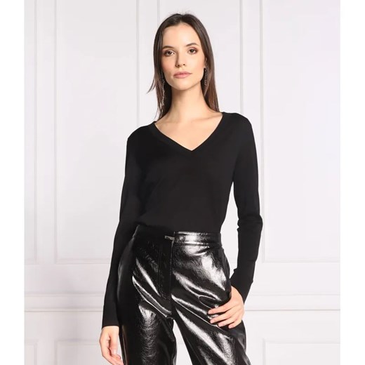 Pinko Wełniana bluzka REDBULL | Regular Fit ze sklepu Gomez Fashion Store w kategorii Bluzki damskie - zdjęcie 184331648