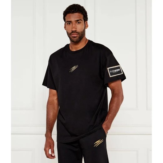 Plein Sport T-shirt SS Label | Loose fit ze sklepu Gomez Fashion Store w kategorii T-shirty męskie - zdjęcie 184331689