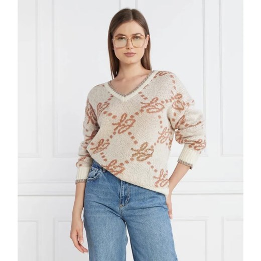 Liu Jo Sweter | Regular Fit | z dodatkiem wełny Liu Jo L okazyjna cena Gomez Fashion Store