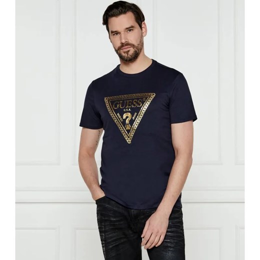 GUESS T-shirt CHAIN TRI LOG | Regular Fit ze sklepu Gomez Fashion Store w kategorii T-shirty męskie - zdjęcie 184331715