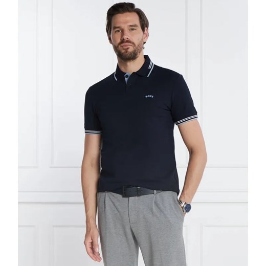 BOSS GREEN Polo Paul Curved | Slim Fit | stretch S okazyjna cena Gomez Fashion Store