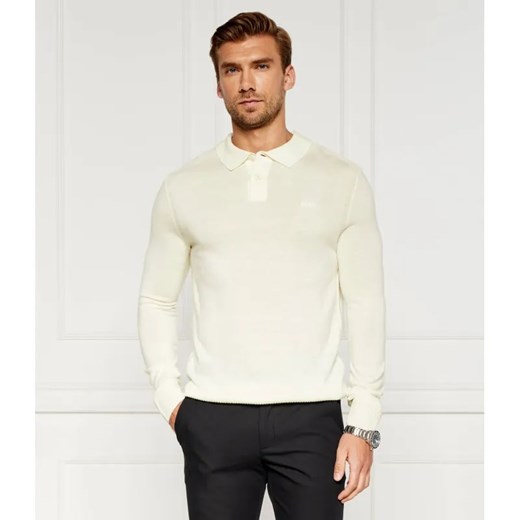 BOSS ORANGE Wełniane polo Avac | Slim Fit ze sklepu Gomez Fashion Store w kategorii T-shirty męskie - zdjęcie 184331786