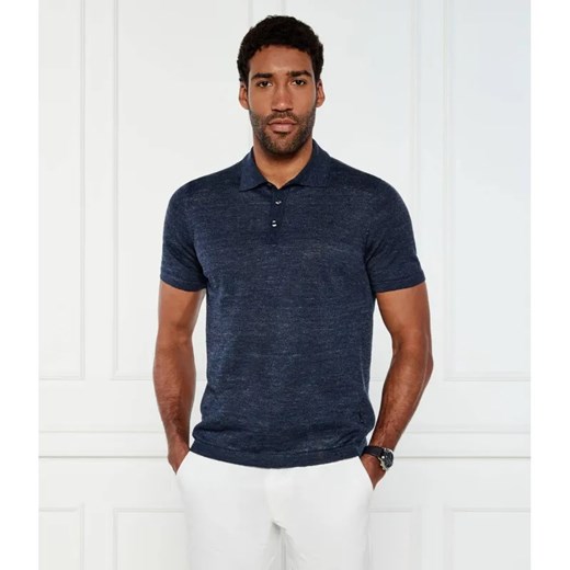 Sand Copenhagen Lniane polo Rico | Regular Fit ze sklepu Gomez Fashion Store w kategorii T-shirty męskie - zdjęcie 184331795
