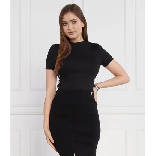 Calvin Klein Jeans T-shirt | Slim Fit ze sklepu Gomez Fashion Store w kategorii Bluzki damskie - zdjęcie 184332046